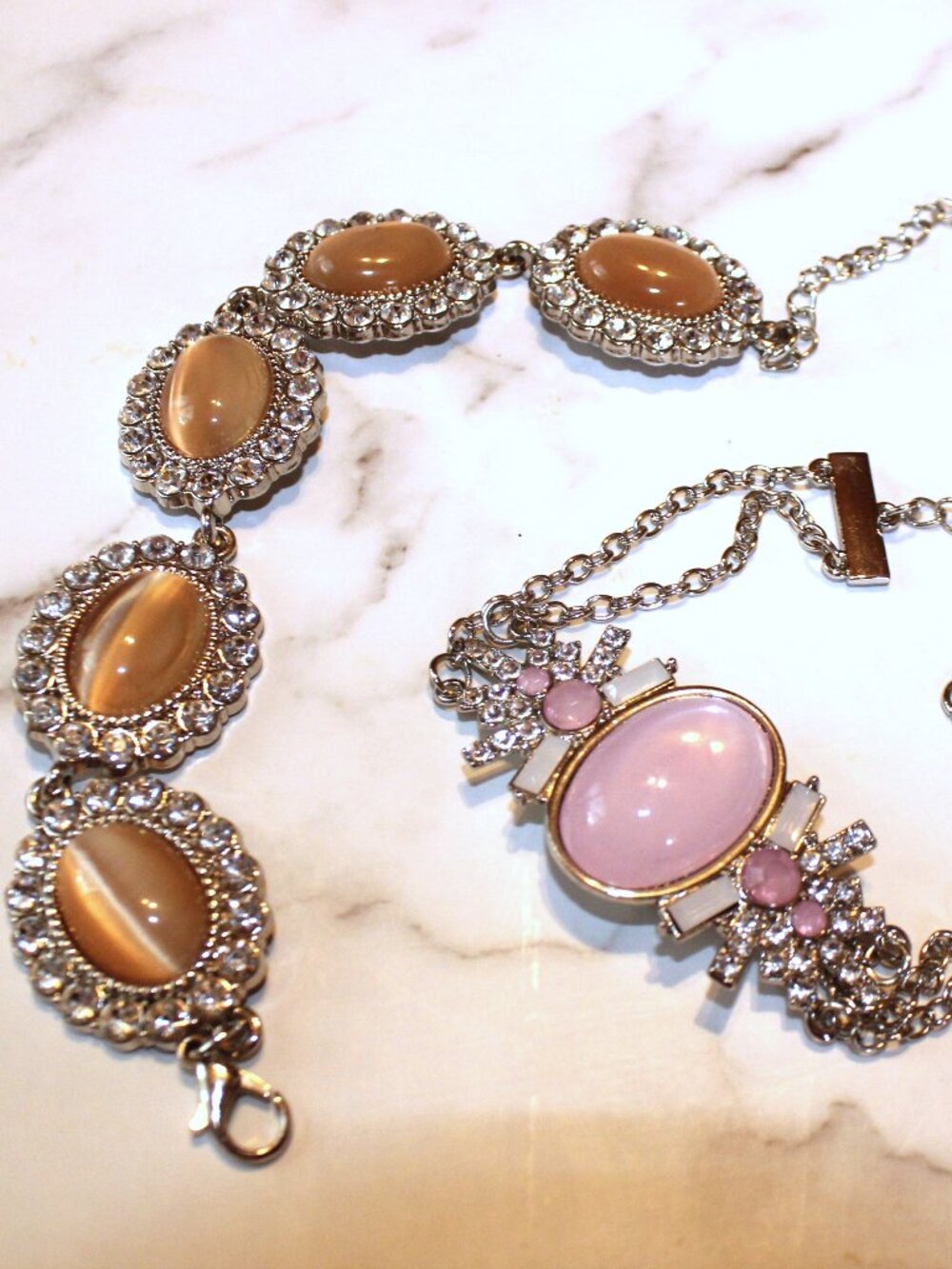PAPARAZZI 2 Piece Bracelet Bundle Statement Jewelry Costume Style Bling Lot